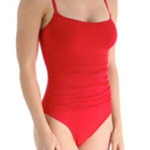 La Blanca Women's One Piece Swimsuit Island Goddess Shirred Side Women's Bathing
